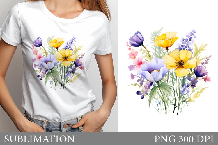 Wildflowers Sublimation. Wildflowers T-Shirt Sublimation