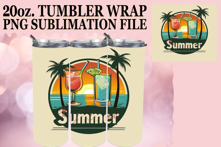 Retro Sunshine,Tumbler Wrap 20oz