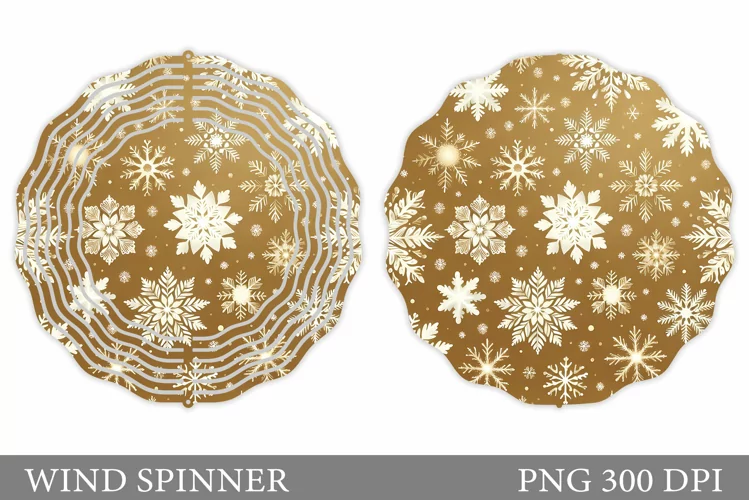 Snowflakes Wind Spinner. Snowflakes Spinner Sublimation