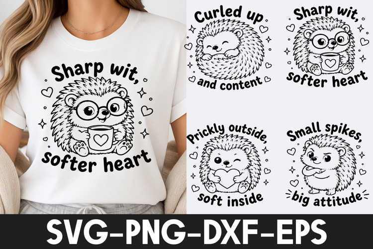 Funny Hedgehog SVG | Cute Hedgehog Quotes PNG DXF EPS SVG