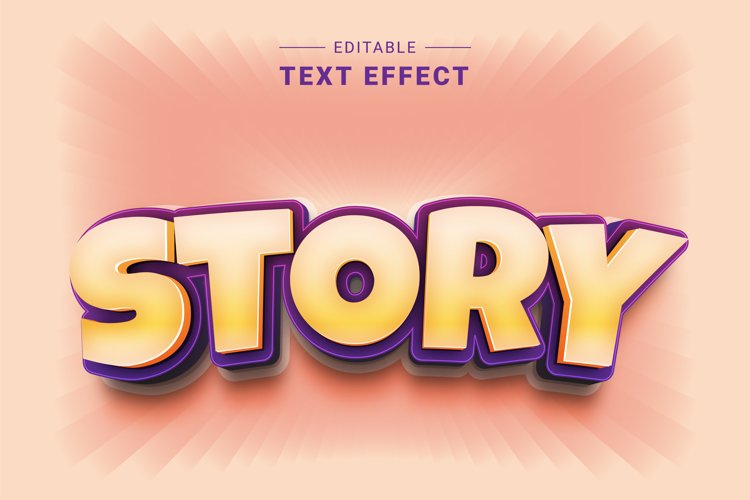 Editable Text Effect for Illustrator. Vector Graphic styles example image 1