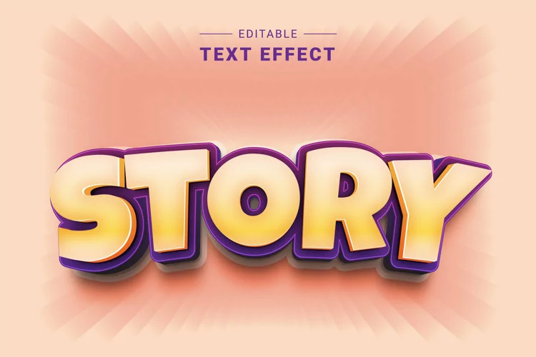 Editable Text Effect for Illustrator. Vector Graphic styles
