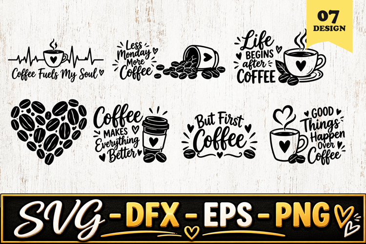 Coffee Lover Coffee Quotes SVG PNG