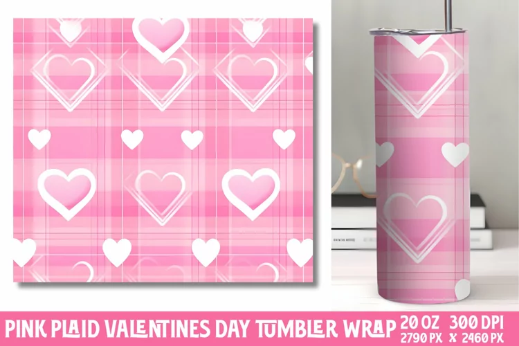 Valentines Day Pink Tumbler Wrap