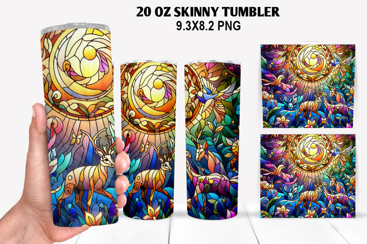 Skinny Tumbler 20oz Wrap Design, Summer Tumble PNG Design