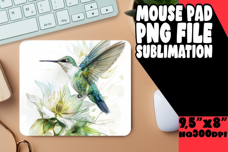 Spring Birds Mouse Pad Watercolor Sublimation