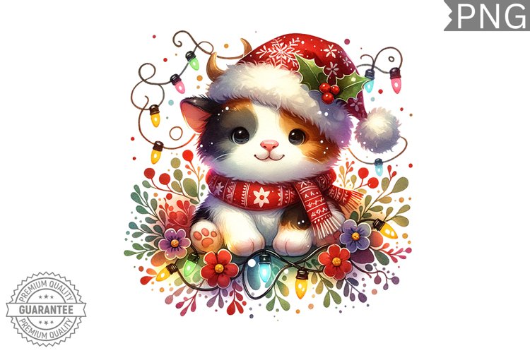 Christmas Cat Animal Sublimation - High Quality 300 Dpi