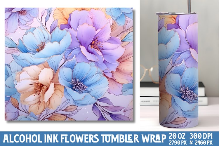 Alcohol Ink Tumbler Wrap Image 17