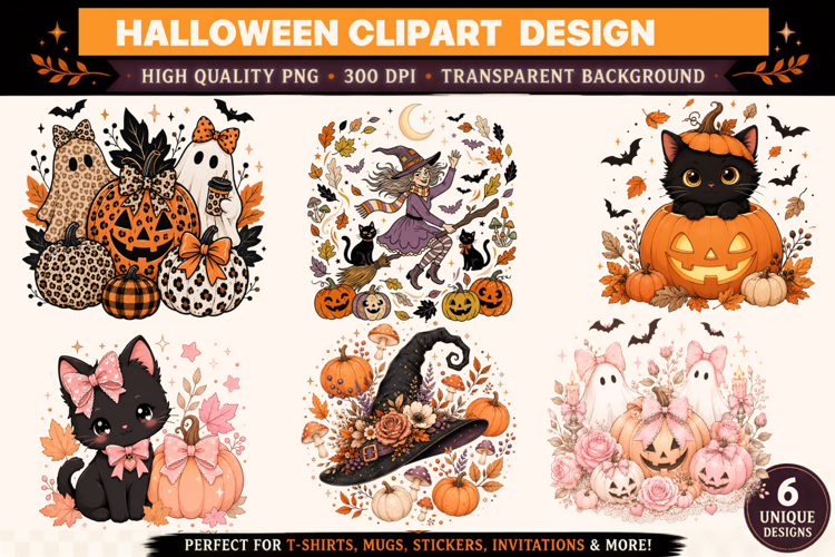 Halloween Clipart,Floral Halloween Sublimation,Boo Ghost png