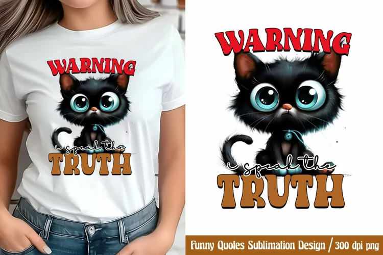 Funny Quotes Sublimation, Warning i speak the truth PNG