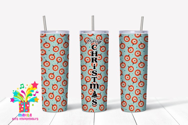 Merry Christmas Skinny tumbler Sublimation #10 example image 1