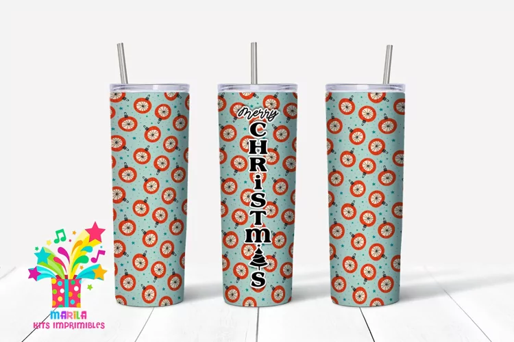 Merry Christmas Skinny tumbler Sublimation #10