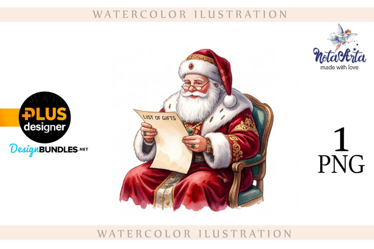 Christmas Santa in Elegant Attire example image 1