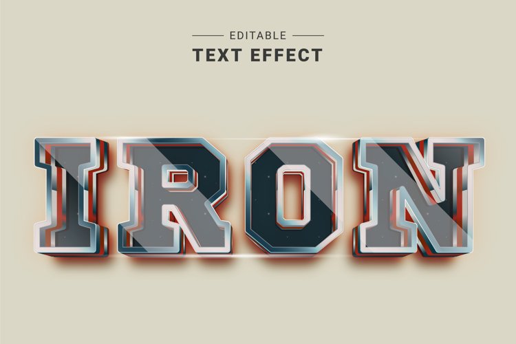 Editable Text Effect for Illustrator. Vector Graphic styles example image 1