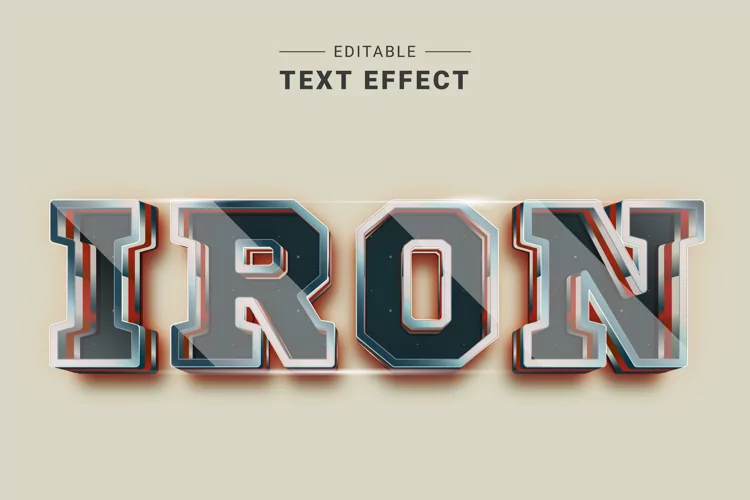 Editable Text Effect for Illustrator. Vector Graphic styles
