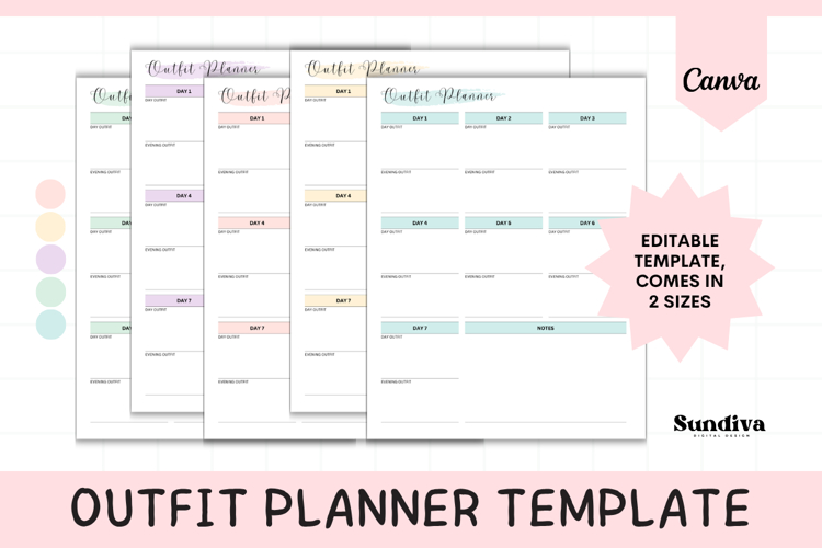 Outfit Planner Editable Template 2