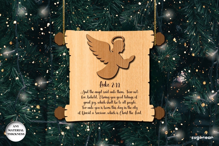 Nativity Scroll Ornament Laser Cut | Glowforge | SVG