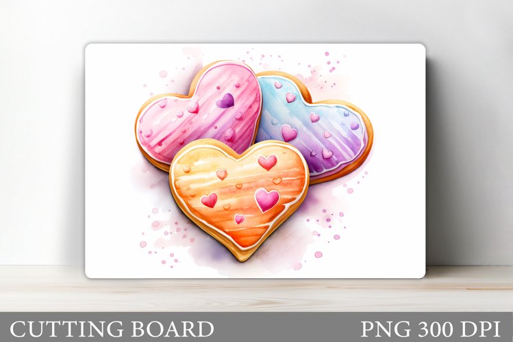 Cookies Cutting Board. Cookies Hearts Kitchen Cutting Board example image 1