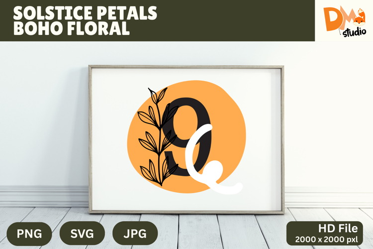 Floral Monogram Letter Svg Image 24
