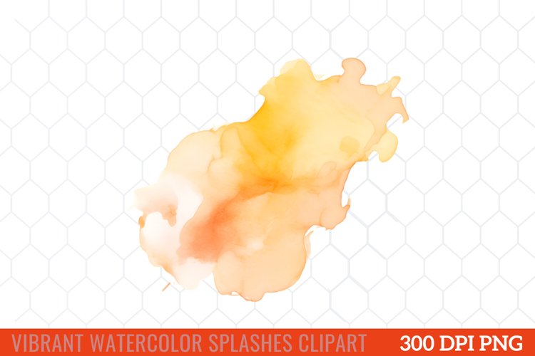 Vibrant Watercolor Splashes Clipart