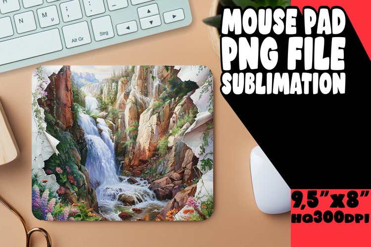 Wonderland Forest 3D Mousepad Sublimation example image 1