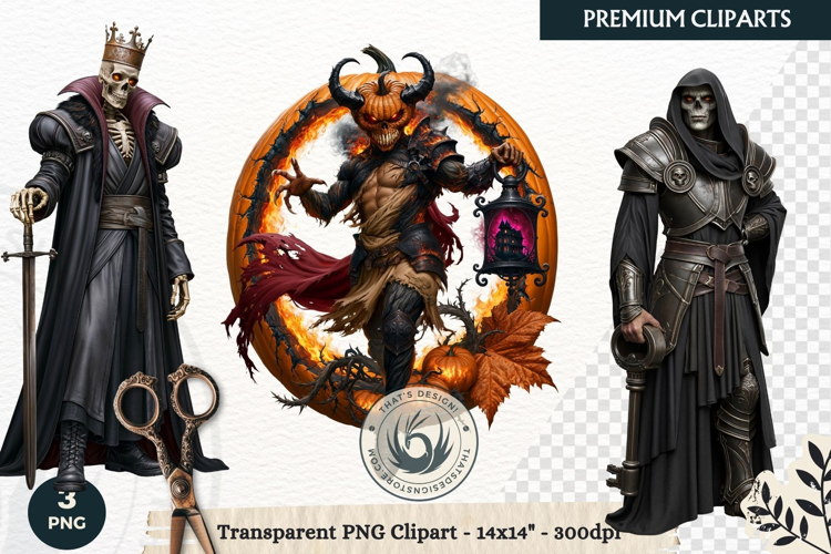 Gothic Dark Fantasy Halloween Nightmare Horror Clipart PNG