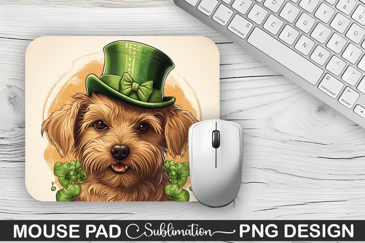 St. Patricks Day DOG Sublimation Mouse Pad Design