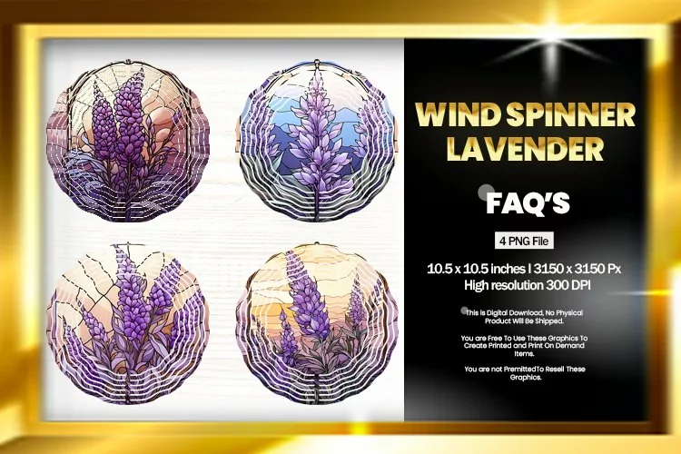 Lavender Wind Spinner Sublimation - 04 Variations