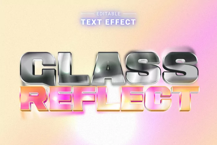 Editable Text Effect for Illustrator. Vector Graphic styles