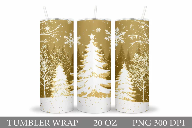Christmas Tree Tumbler Design. Christmas Tree Sublimation