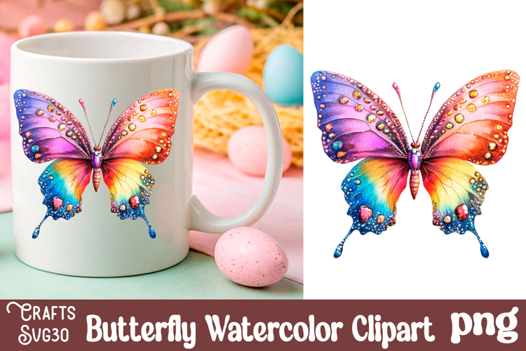 Watercolor Butterfly Clipart Image 11