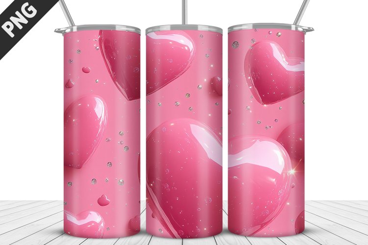 Lovely Hearts Tumbler Design | Valentines Day Tumbler Wrap