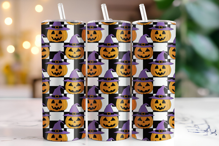 Halloween Pumpkin Tumbler Wrap | Sublimation | Tumblers