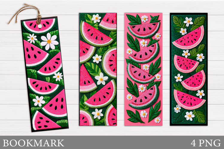 Watermelon Bookmark Printable. Summer Bookmark Design example image 1