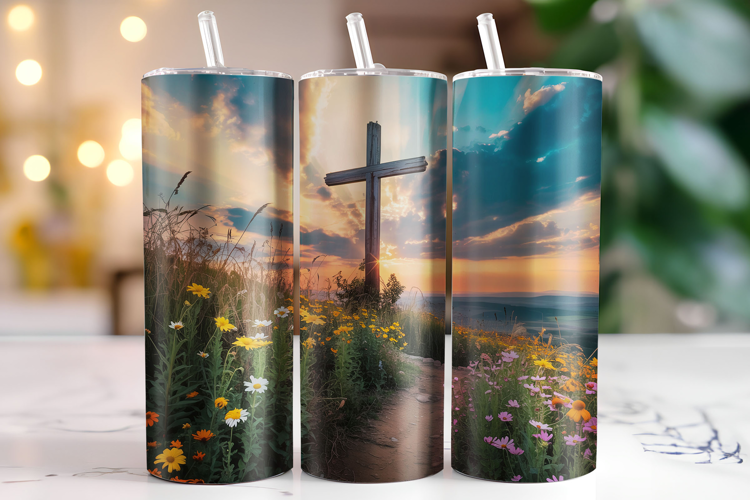 Cross Tumbler Wrap | Sublimation | Tumblers