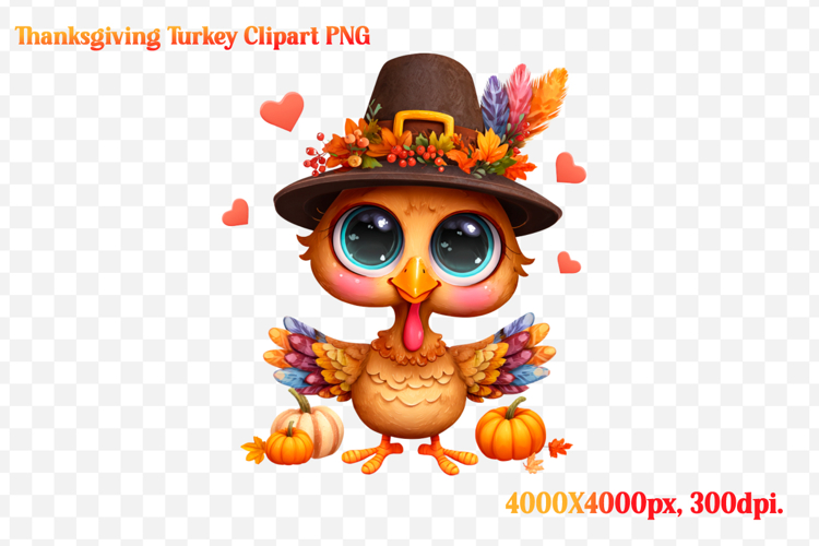 Funny Thanksgiving Turkey Clipart PNG