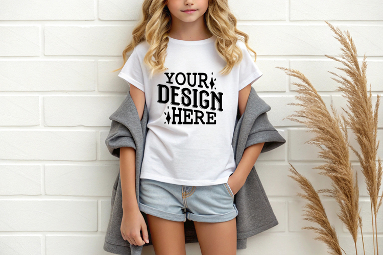 Girl T-shirt Mockups, Baby Mock Up, Styled Stock Mockup