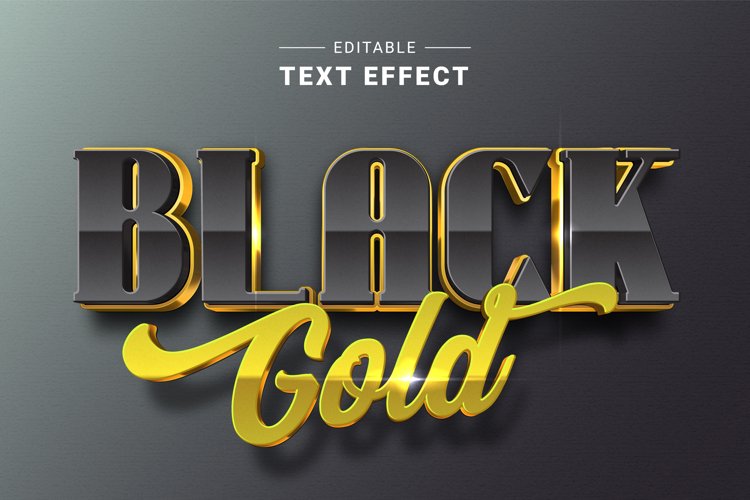 Editable Text Effect for Illustrator. Vector Graphic styles