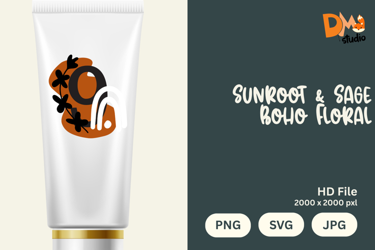 Sunroot & Sage Boho Floral Monogram
