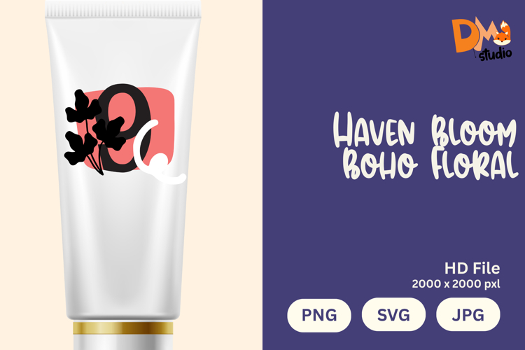 Haven Bloom Boho Floral Monogram