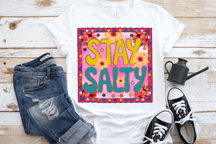 Stay Salty PNG sublimation |Beach & Summer PNG T-Shirt