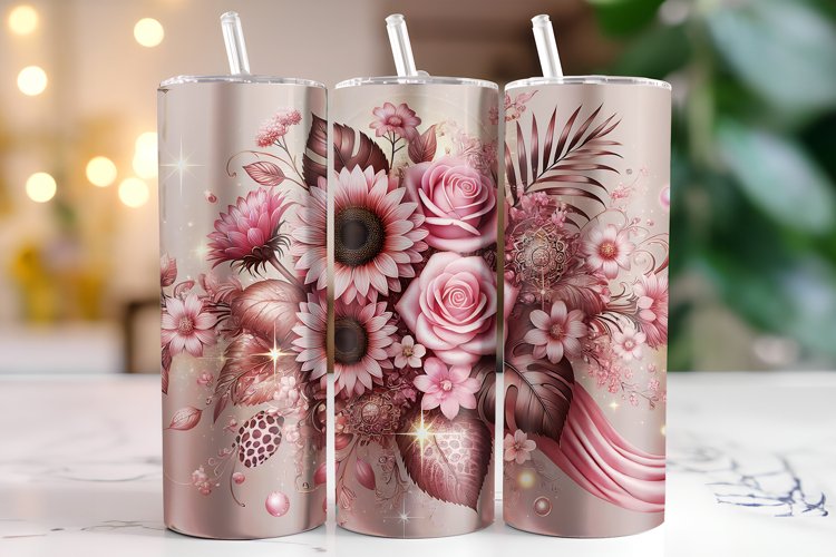 Flowers Tumbler Wrap | Sublimation