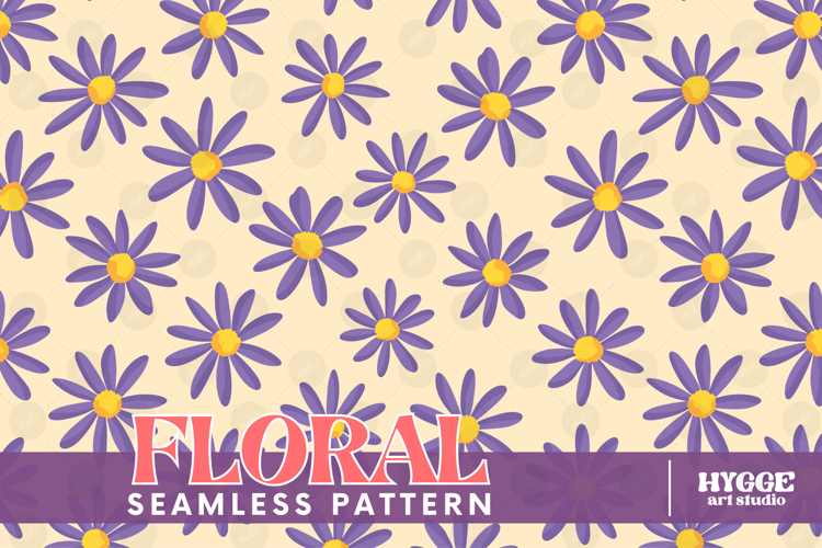 Retro Flowers Seamless Pattern Floral Png Sublimation Daisy