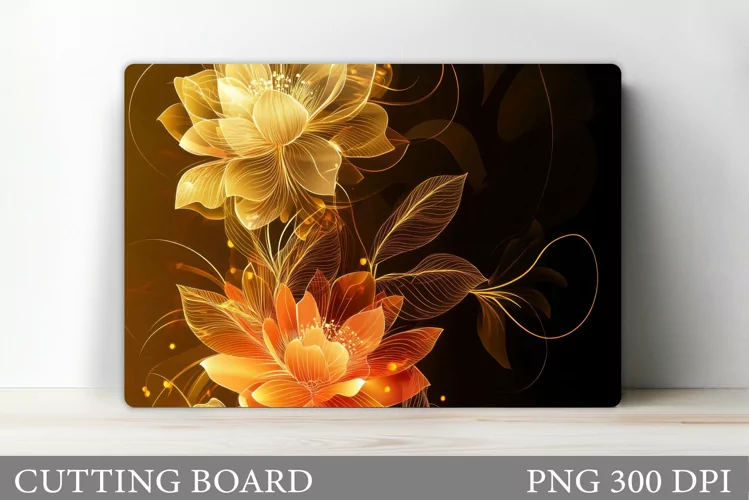 Flowers Cutting Board. Floral Cutting Board Design