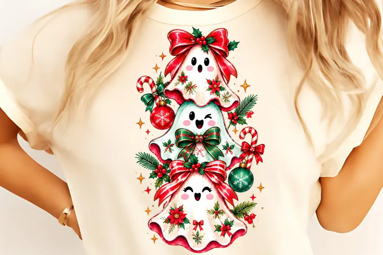 Funny Christmas Ghost PNG, Funny Christmas PNG, Christmas