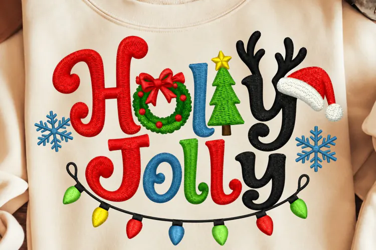 Holly Jolly PNG, Coquette Merry Christmas PNG, Christmas PNG