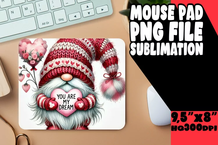 Playful DESK mat Fun Sublimation, Gnomes