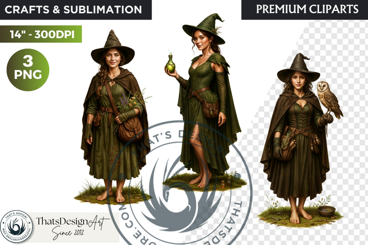 Cosy Witchs Apothecary magic Clipart PNG witchcraft graphic