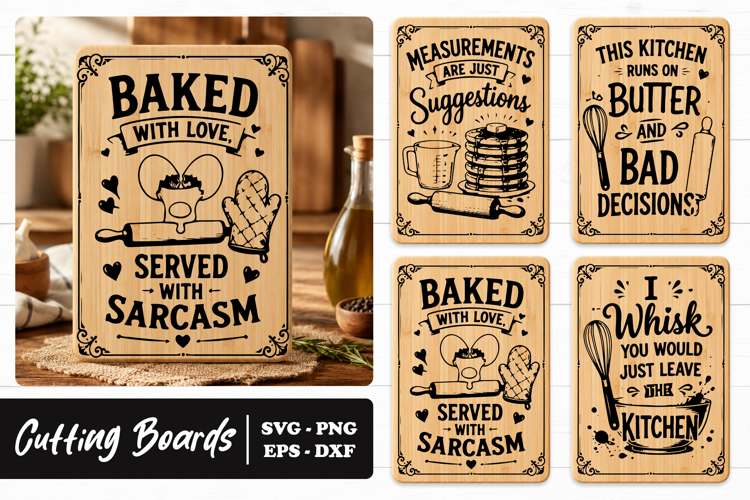 Funny Baking Cutting Board Quotes SVG PNG