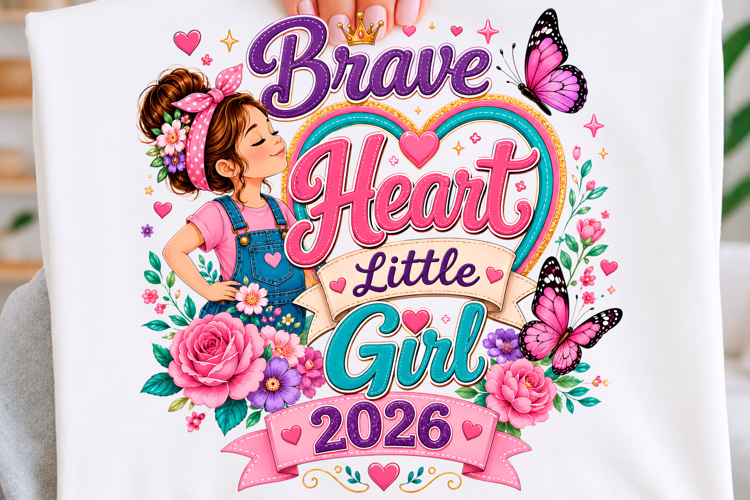 Brave Little Girl 2026 Trending T-shirt
